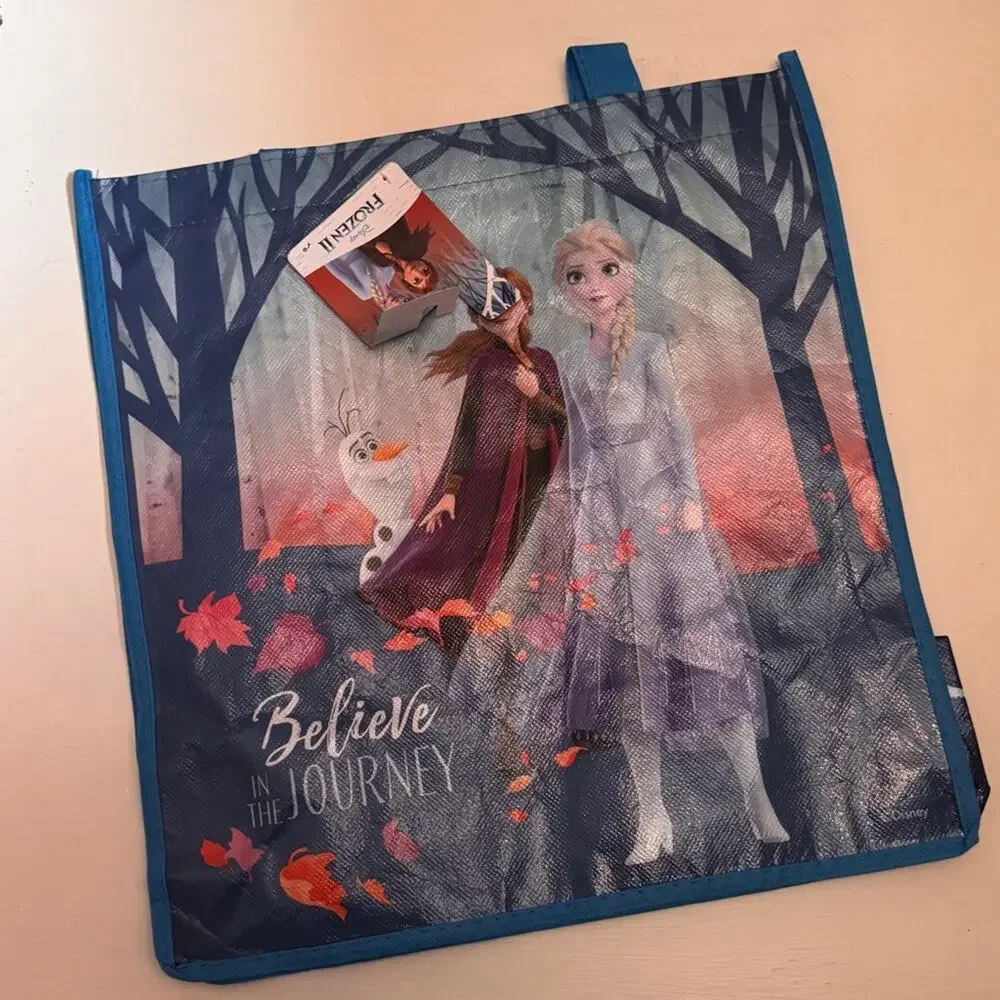 Disney Frozen Tote Bag with Elsa and Olaf in Blue